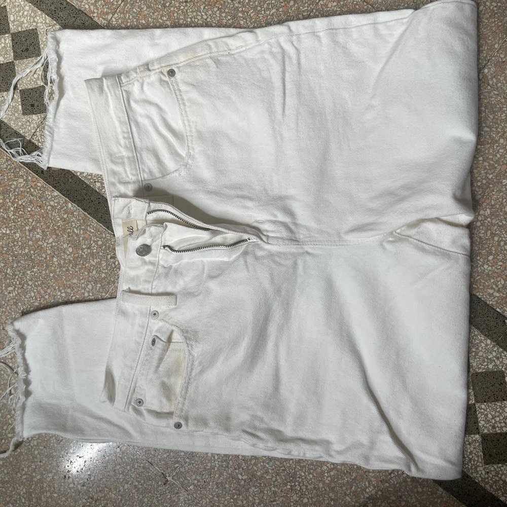 Madewell White Mom Style Jeans
